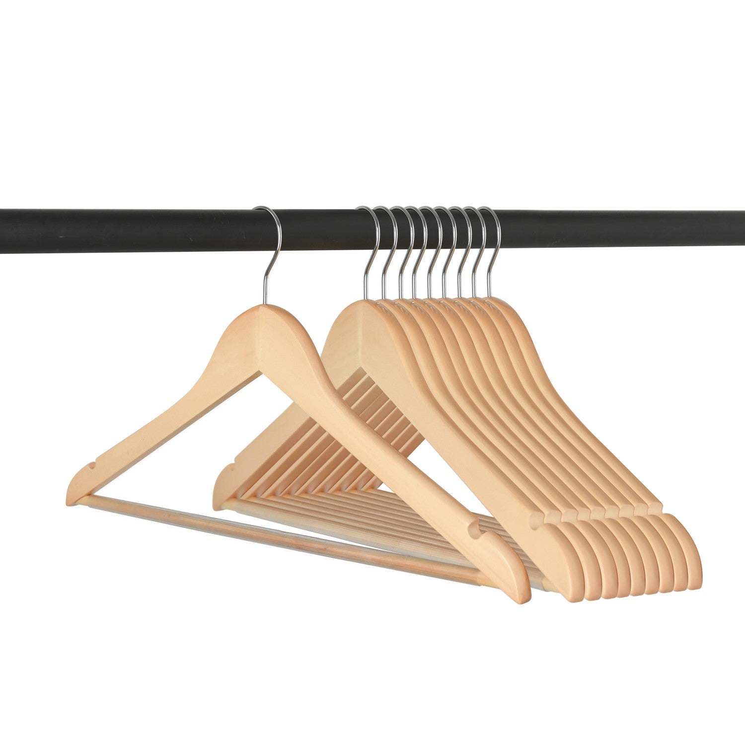 Natural Wood Color Hanger - OEM Custom Service